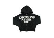 Mixed Emotions End Rhinestone Hoodie Black