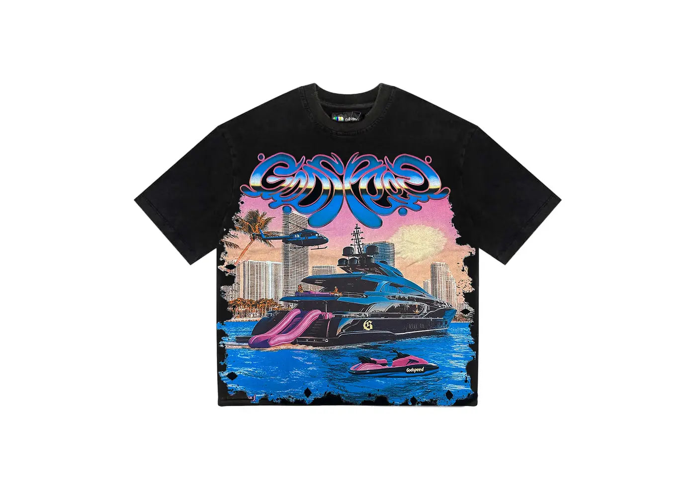 Godspeed Miami Yacht Tee Black