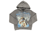 Mixed Emotions Rhinestone Hoodie Grey