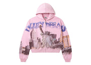 Vale Forever NYC Zip Up Hoodie Pink