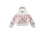 Righteous Risen King Zip Up Hoodie Grey