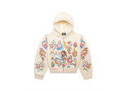 Righteous Risen King Zip Up Hoodie Cream