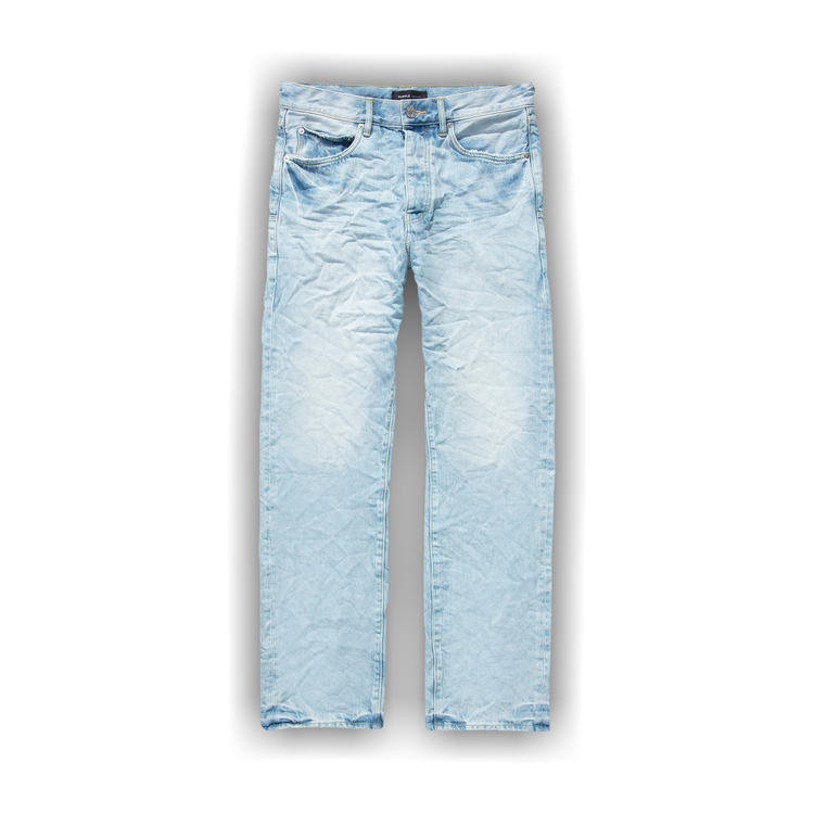 PURPLE BRAND Mid Rise Straight Jeans 'Sun Faded Icy Light Indigo'