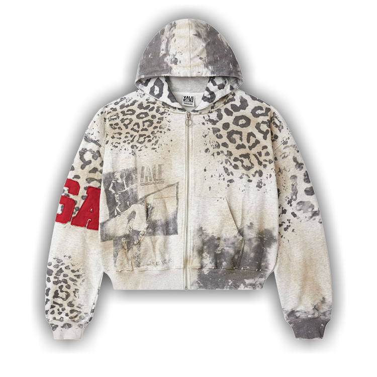 Vale Forever Cheetah Zip Up 'Grey'