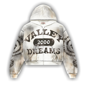 Vale Forever Spiral Zip Up Hoodie 'Dark White'