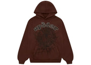 Sp5der x Travis Scott ComplexCon Exclusive Rhinestone Web Hoodie 'Brown'