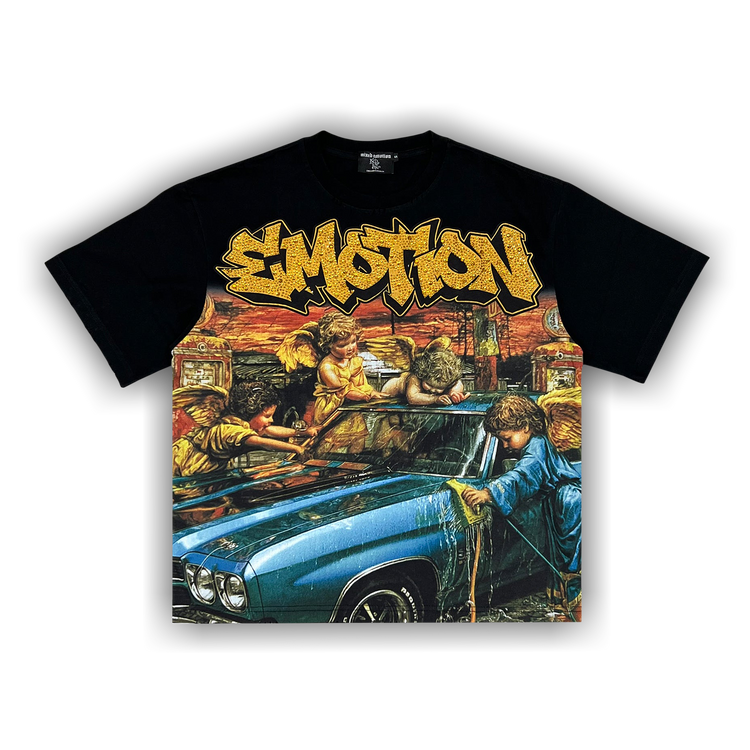 Mixed Emotion Angel Wash Tee 'Black'