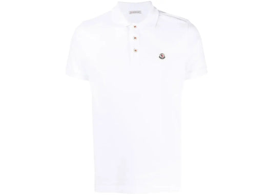 Moncler logo-patch Polo Shirt White
