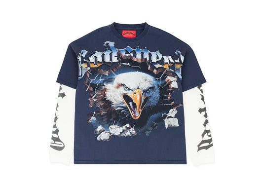 Godspeed Spirit Animal Layered T-Shirt Navy