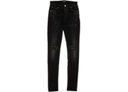 AMIRI MX1 Camo Leather Patch Jeans Black