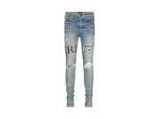 AMIRI Serif Purple Logo Jean Clay Indigo