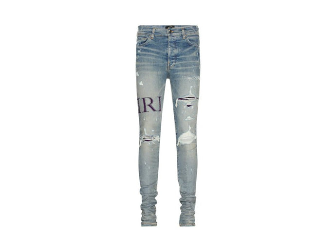 AMIRI Serif Purple Logo Jean Clay Indigo – Sold Out