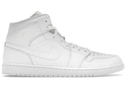 Jordan 1 Mid Triple White