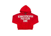 Mixed Emotions End Rhinestone Hoodie Red