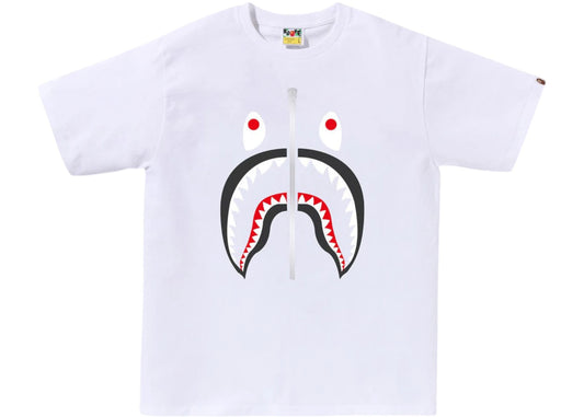 BAPE A Bathing Ape Shark Tee White