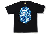 BAPE Color Camo Big Ape Head Tee Black Blue