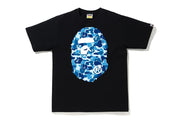 BAPE ABC Camo Big Ape Head Tee Black/Blue