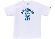 BAPE ABC Camo College Tee (SS25) White/Blue