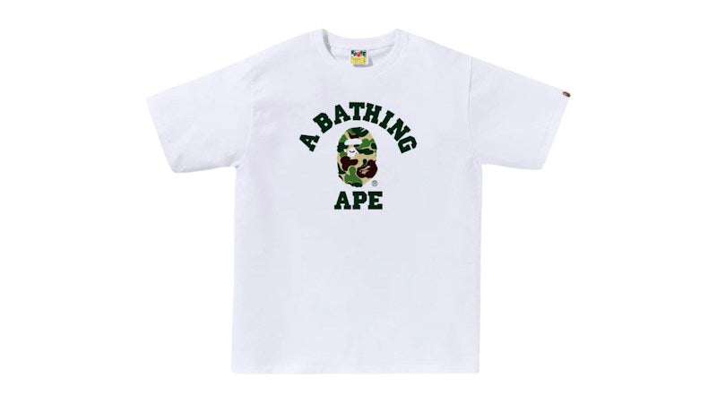 BAPE ABC Camo College Tee (SS25) White/Green