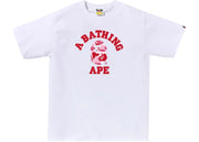 BAPE ABC Camo College Tee (SS25) White/Pink