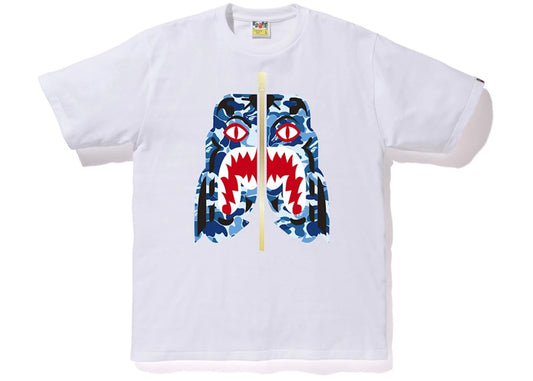 BAPE ABC Camo Tiger Tee White/Blue