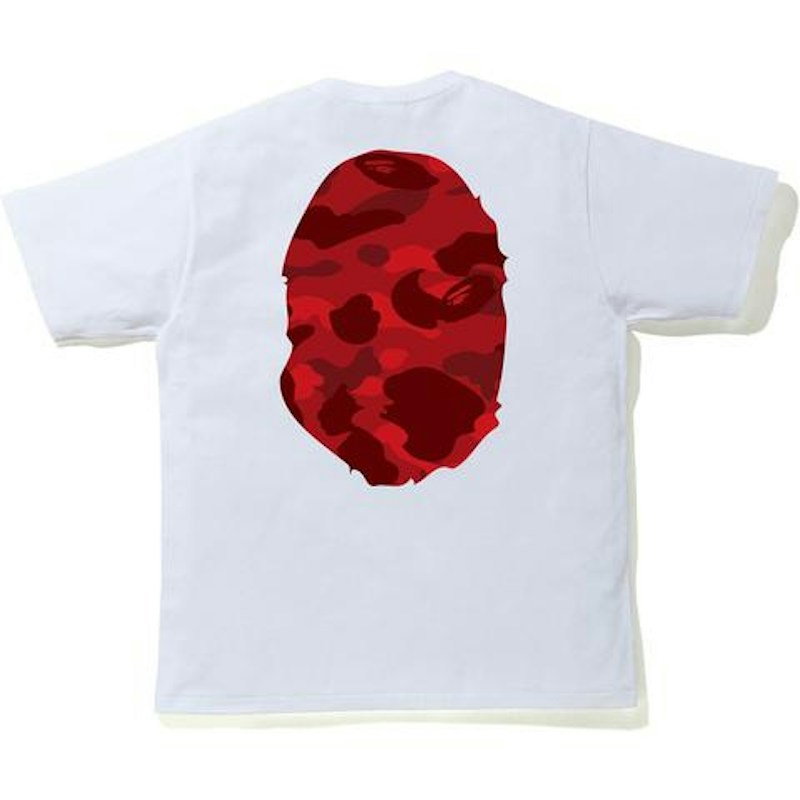 BAPE Color Camo Big Ape Head Tee White/Red - Stockx_View_02