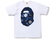 BAPE Color Camo Big Ape Head Tee White Blue