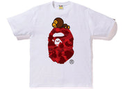 BAPE Color Camo Milo On Big Ape Relaxed Tee White/Red