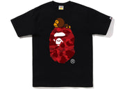 BAPE Color Camo Milo On Big Ape Tee (FW22) Black Red