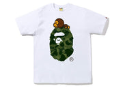 BAPE Color Camo Milo On Big Ape Tee (FW22) White Green