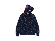 BAPE Color Camo Shark Full Zip Hoodie (FW24) Navy