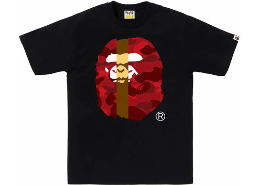 BAPE Color Camo Transform Big Ape Head Tee Black/Red