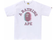BAPE Glitch Art College Tee White