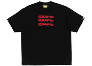 BAPE Pin Logo Relaxed Fit Tee Black