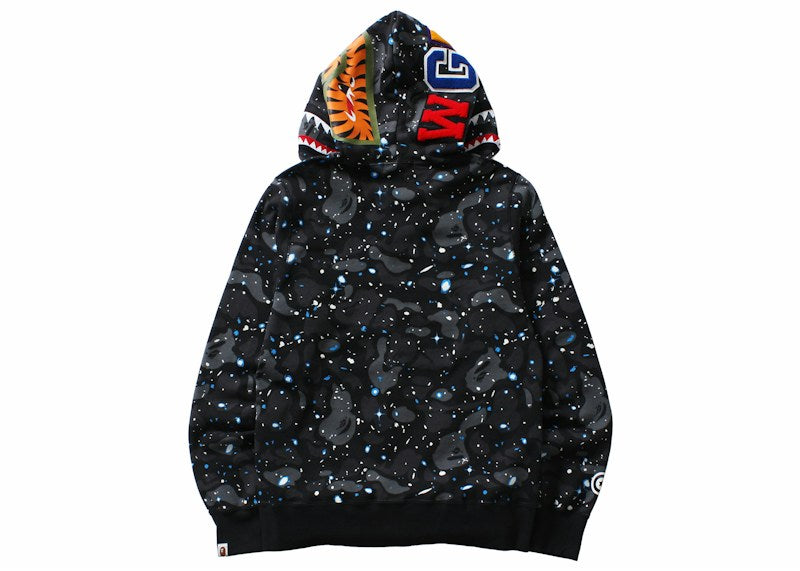 BAPE Space Camo Shark WGM Full-Zip Hoodie Black - Stockx_View_02
