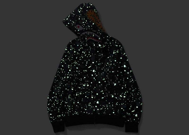 BAPE Space Camo Shark WGM Full-Zip Hoodie Black - Stockx_View_03