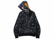 BAPE Space Camo Shark WGM Full-Zip Hoodie Black