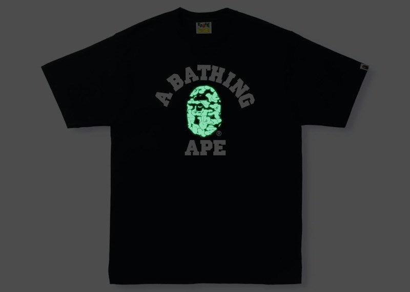 BAPE Text Code Camo College Tee Black - Stockx_View_02