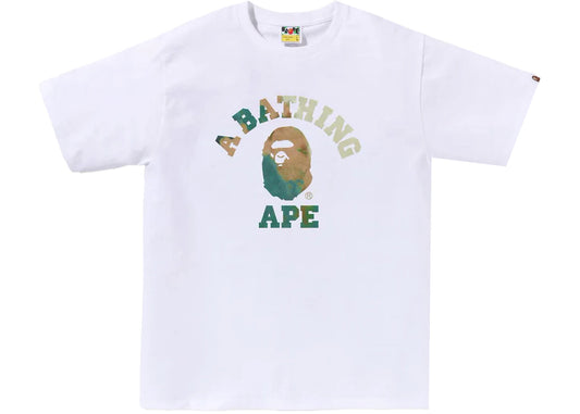 BAPE Tie Dye College Tee White/Beige