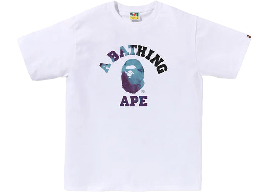 BAPE Tie Dye College Tee White/Black