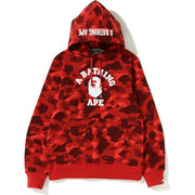 BAPE Color Camo College Pullover Hoodie Red