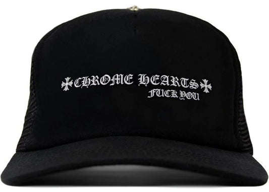 Chrome Hearts Fuck You Trucker Hat Black