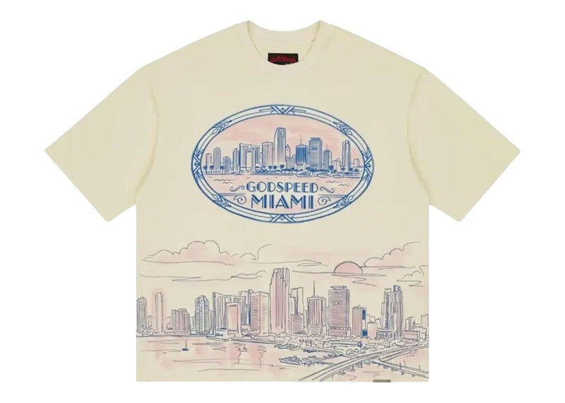 Godspeed Miami Skyline T-shirt Bone