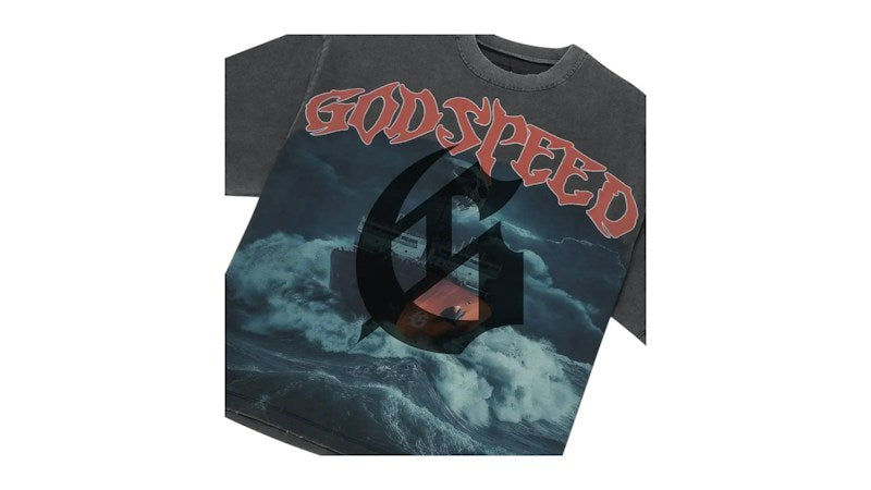 Godspeed Sea Sick T-shirt Grey Wash