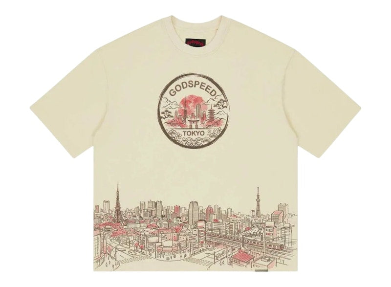 Godspeed Tokyo Skyline T-shirt Bone