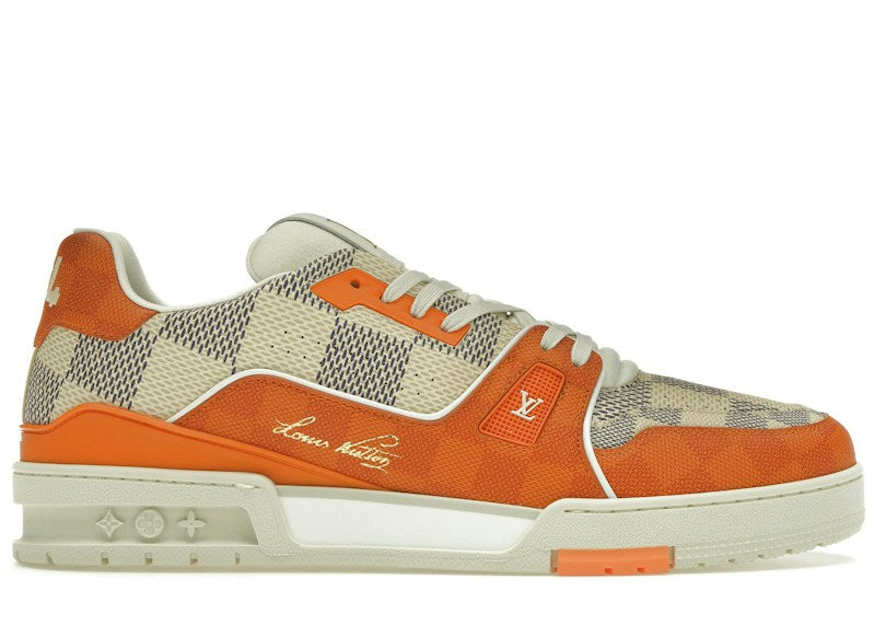Louis Vuitton LV Trainer Damier White Orange