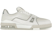 Louis Vuitton Trainer White Grey Signature