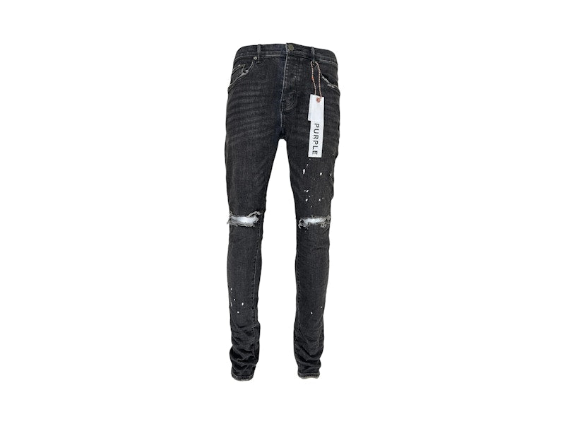 Purple Brand Black Over Spray Core Jeans Black