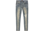 Purple Brand Blotted Paint Blowout Jeans Mid Indigo