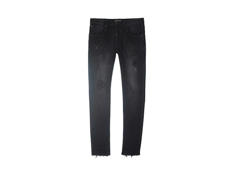 Purple Brand Black Repair Dropped Fit Jeans Black